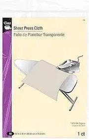 Dritz Sheer, 22" x 30", Silk Organza Press Cloth, 22 x 30-Inch, White