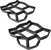 Pavement Mold for The Garden 42 x 42 x 4 cm Set 2 pcs Outdoor Paving Stone Mold