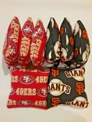 8 Cornhole Bag Set Corn Hole Toss SF San Francisco 49ers & Giants
