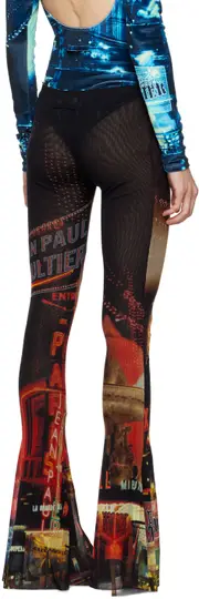 Mesh bell bottoms XXS,XS Black