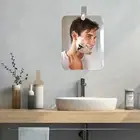 Handheld Mirror Unbreakable Anti-fog Hanging with Adhesive Hook for Travel