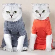 xinyee Pet Recovery Suit Four Legs Abdominal Wound Jacket for Cats