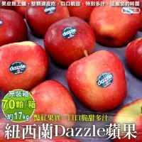 在飛比找PChome24h購物優惠-【WANG 蔬果】紐西蘭大顆Dazzle炫麗蘋果(70入_1