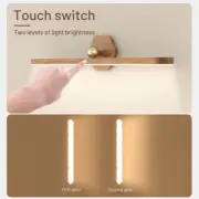 USB Rechargeable Dimmable LED Magnetic Desk Light Touch Study Reading Lamp Home