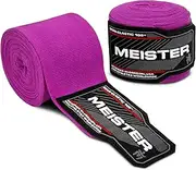 Meister Junior 108" Semi-Elastic Hand Wraps for MMA & Boxing (Pair)