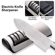 Electric Knife Sharpener 3 Speed Kitchen Sharpening Stone Grinder Knives Tool