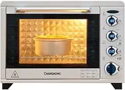 Toaster Oven Household Oven Multifunctional Baking Machine 38L Capacity Independent Heating of Upper and Lower Pipes Built-in Lighting Kitchen Cooking Halogen ovens/13280 (Color : White)