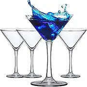 Unbreakable Martini Glasses Set of 4 Reusable 10oz, Perfect for Cocktail, Whiskey, Margarita, Glassware for Home Bar, Restaurant, Martini Glasses Crystal & Martini Set