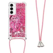 for Samsung Galaxy A55 5G TPU Case Flowing Liquid Pattern Phone Cover with Lanyard