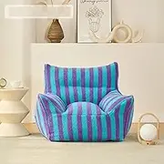 UYSOFRCV Bean Bag Chair Cover Teddy Hair Lazy Sofas Cover (No Beans) High Back Fluff Lounger Relax Furniture for Adult Teen Kids Couples - Bean Bag Chair Cover,Blue