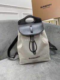 在飛比找Yahoo奇摩拍賣-7-11運費0元優惠優惠-（二手精品）Burberry 帆布雙肩包