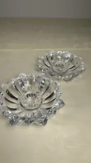 Single Light Candlestick Angers by CRISTAL D'ARQUES-DURAND Set of 2