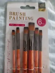 6 OPETH Synthetic Sable FLAT Paint Brushes Sizes 2,4,6,8,10,12 - FREE Shipping