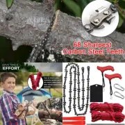 High Reach Tree Limb Hand Rope Saw Kit Folding Pocket Chain Saw for Tree Cutting
