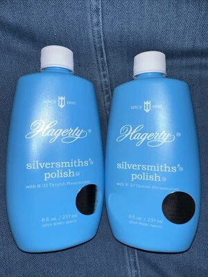 2 pack Hagerty Silversmiths Polish Silver Polish R22 Tarnish Preventative Blue