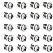 DC Socket 2.5mm DC Power Supply Jack Socket Female Panel Mount Connector 3-Pi...