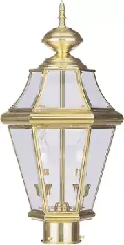 LIVEX LIGHTING 2264-02 Georgetown 2 Light Polished Brass Outdoo