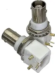 Xiaojiang Store Connector BNC Female Jack Bulkhead Right Angle Solder PCB Mount Plastic Coaxial Wire Terminals