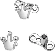 AccGin 2Pcs Cubic Zirconia Dermal Anchor Tops and Base Surgical Steel Dainty Crystal Microdermals Body Piercings Studs Punk Personalized Jewelry Gifts for Women Hypoallergenic 14G1