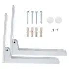 2pcs Microwave Oven Bracket Kitchen Retractable Storage Rack Wall Mounted Shelf