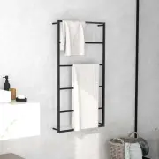 vidaXL Towel Rack Black 60x10x116 cm Steel 2BB
