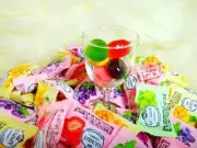 Jelly gummies fruit candy mixed fruits strawberries purple grapes green mango