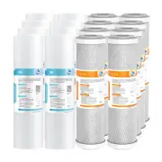 1-16 Pack 10x2.5" 2-Stage Reverse Osmosis Sediment CTO Carbon Block Water Filter