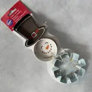 NEW Wilton Christmas Winter Metal Cookie Cutter Snowman Snowflake Cutter Set C10