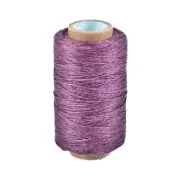 Leather Sewing Thread 273Yards 150D/1mm Waxed Stitching Flat Thread, Dark Purple