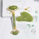 2PCS Anti-Aging Natural Jade Quartz Facial Body Massage Roller Face Gift Set