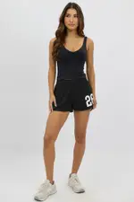 Black Track Shorts Elastic Waist - Size 10S, Women's Track Short