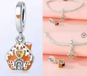 Silver Charm Christmas Beads Fits Bracelet Bangle Jewelry Accessories L