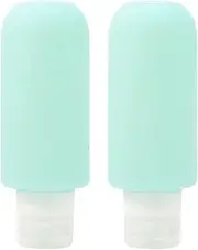 LYSAIMG 2Pcs Silicone Travel Bottle For Toiletries,Refillable Empty Travel Bottle,Leak Proof Squeeze,lightweight,200ml Empty Container for Liquid Shampoos,Soap,Lotion and more. (Green)