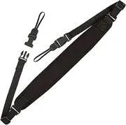 OP/TECH USA Super Classic Strap - UNI Loop - Padded Neoprene Neck Strap with Control-Stretch System and Quick Disconnects (Black)