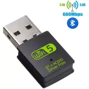 USB Bluetooth 4.2 WiFi Adapter 600Mbps Dual Band 2.4/5Ghz Wireless Network Exter