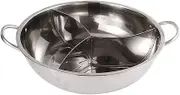 Folpus Pot with 3 with Divider Induction Cookware, 3 Sauce Pot, 32cm