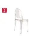 Set of 2 Philippe Starck Replica Victoria Ghost Kitchen Dining Side Chairs - Smo