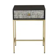 Zohi Interiors Etta Bone Inlay Bedside Table