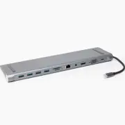 11 In 1 USB C Docking Station HDMI VGA Audio RJ45 4x USB Dock Hub Adapter Type C