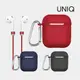 【UNIQ】AirPods 1/2代 全包藍牙耳機矽膠保護套(配掛鉤防丟線/Vencer)｜AirPods保護殼 保護套