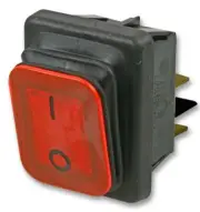 Switch Rckr Dpst Ip65 24Vred Switches Rocker - B4MASK48X1R11002