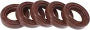 X AUTOHAUX Universal Oil Seal TC Double Lip W Steel Spring Seal Ring Rotary Shaft Seal 17x28x7mm High Pressure FKM Rubber Brown 5 Pcs