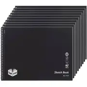 Spirax P579 Sketch Book Side Open 32 Page 272x360mm (Black) [10 Pack]