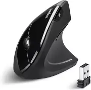 PERIMICE-713 Wireless Ergonomic Vertical Mouse - 800/1200/1600 DPI - Right Hande