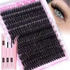 Lash Extensions Kit 200D Volume Lash Clusters Kit 240Pcs Individual Lash Cluster