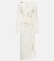 [Off-White] Off-White Cutout crêpe midi dress AU 16 white