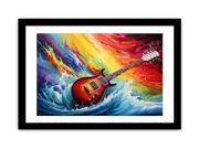 Rainbow Volin Surf Art Framed Print