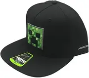 [Bioworld] Minecraft Creeper Face Youth Cap Black, Black, One size