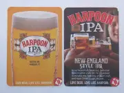 Beer Coaster ~ HARPOON New England Style IPA ~ Boston, MASS. & Windsor, VERMONT