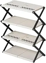 Fenteer 4-Tier Folding Shoe Rack for Hallway And RV Storage, Small, as described